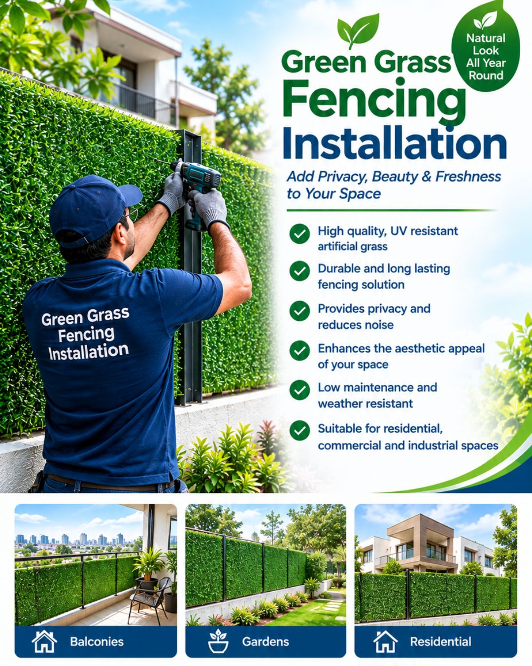 Fencing Grass Chain Link Installation